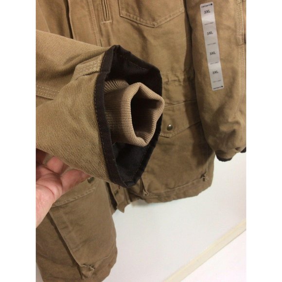NEW CARHARTT Mens 3XL Brown Fleece Quilt Lined - Picture 7 of 11